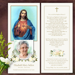 Solidaridad Sagrada Corazón Funeral Gracias Tarjet