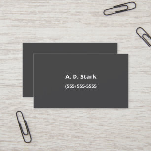 Sólidas tarjetas de negocios Minimalistas grises y