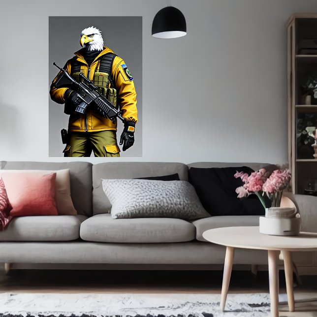 Sólido de águila antropomórfica | Arte IA (Subido por el creador)