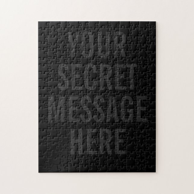 Sólido negro tu mensaje secreto | Rompecabezas de  (Vertical)