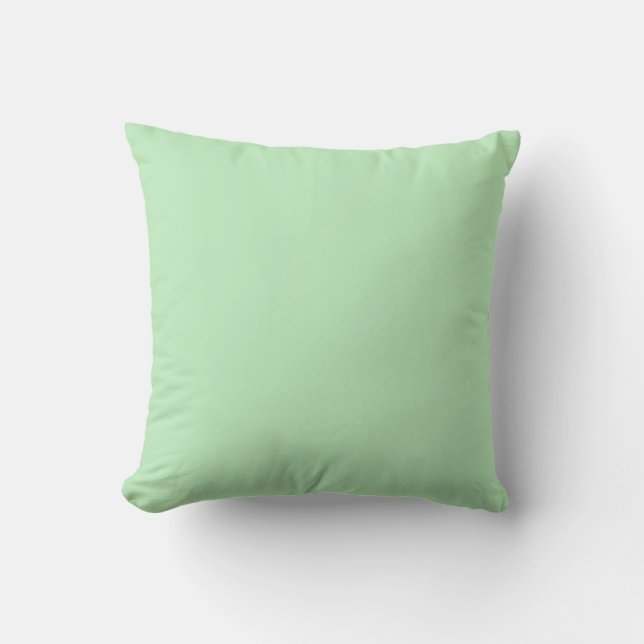 sólido pastel de marisco verde almohada azul claro (Anverso)