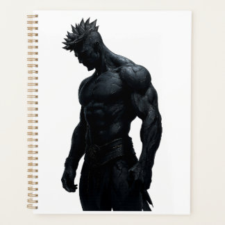 Sólido planificador de arte de escultura negra mas