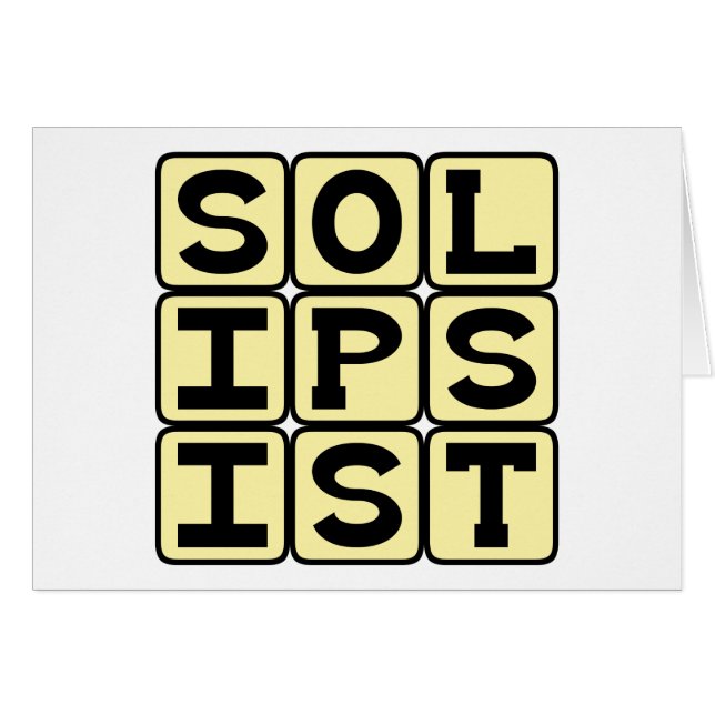 Solipsista, punto de vista filosófico (Anverso (Horizontal))