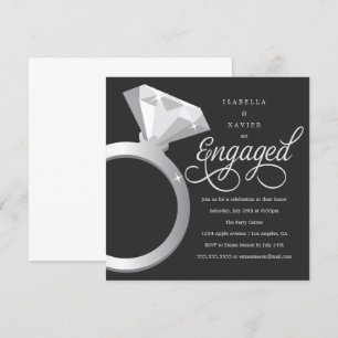 Solitaire   Invitación de la fiesta de compromiso 