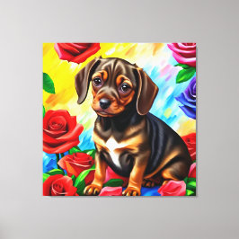 Solitario Dachshund Pug Cachorro Perro Arte