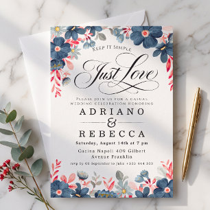 Solo Amor Minimalista Tarjeta de Boda Moderna 