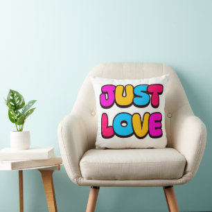 Sólo amor Personalizado Cojín decorativo colorido