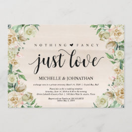 Solo amor, tarjeta de invitación para recepción de