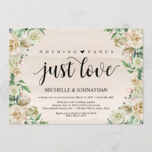Solo amor, tarjeta de invitación para recepción de
