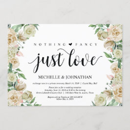 Solo amor, tarjeta de invitación para recepción de