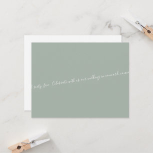 Sólo Boda de texto Sage/White Script Guardar nuest