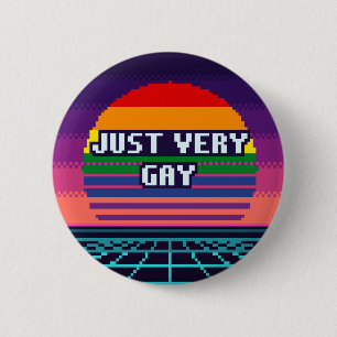 Sólo botón de píxel de orgullo muy gay
