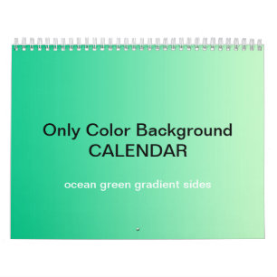 Sólo Calendario de fondo de color - Grad verde oce