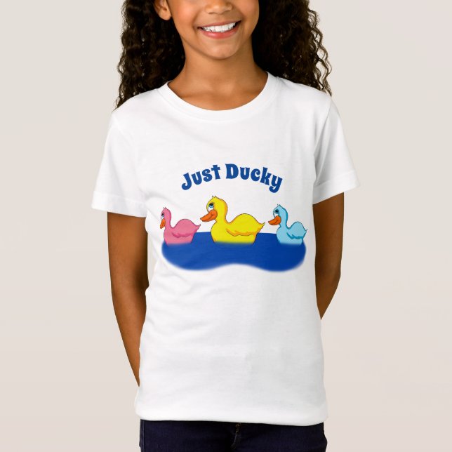 Solo camiseta de tres patos Chicas Ducky (Anverso)