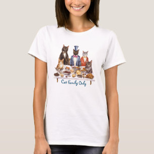 Solo camiseta para la familia del gato