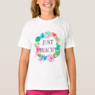 Solo camiseta tropical de flores de playa para Chi