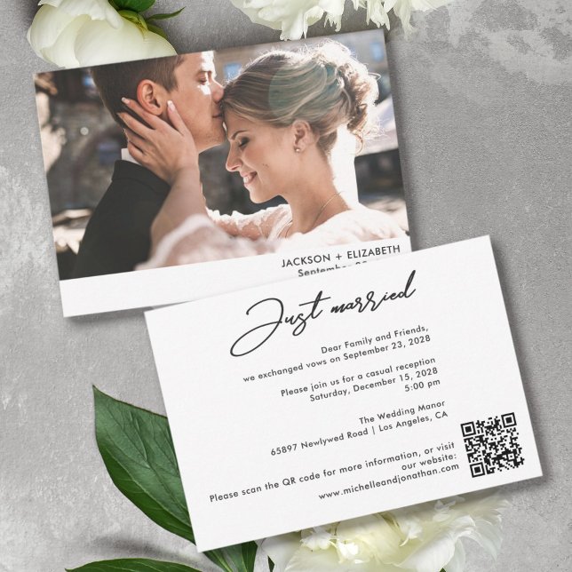 Solo casada boda de fugas foto tarjeta de código q (Subido por el creador)