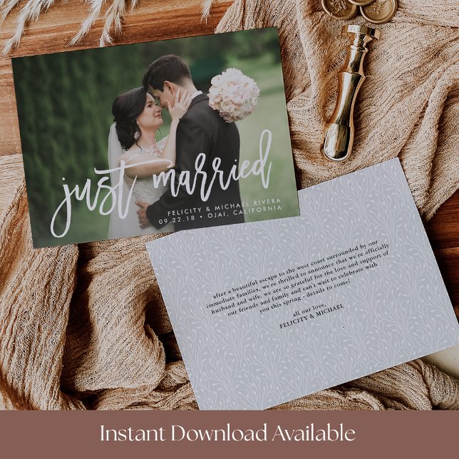 Solo casada | Invitación Boda con letras de pincel (Subido por el creador)