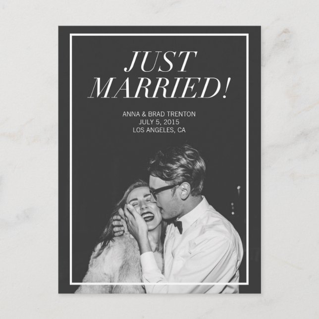 Solo casada | Invitación de Boda fotográfico moder (Anverso)