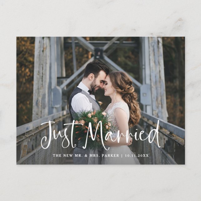 Solo casada | Invitación Rustic Photo Boda (Anverso)