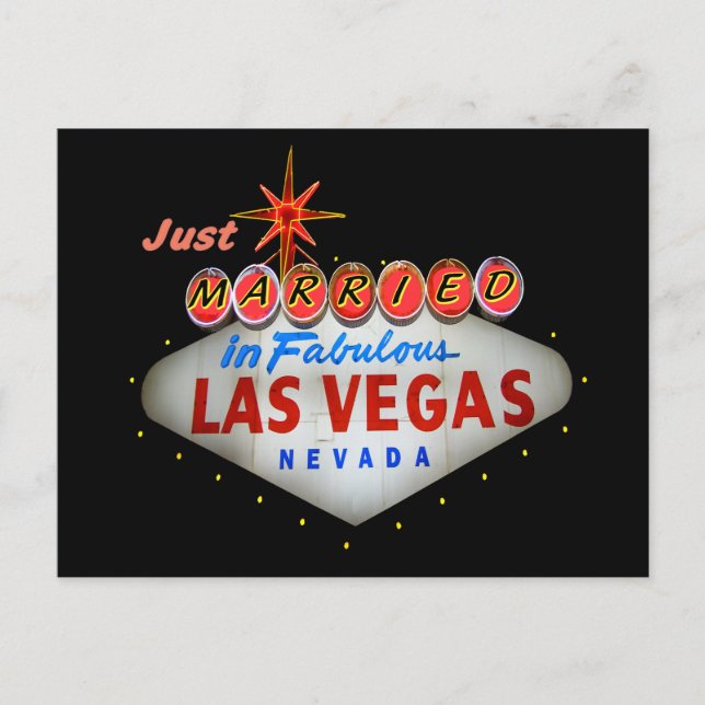 Solo casados en las tarjetas de bodas de Las Vegas (Anverso)