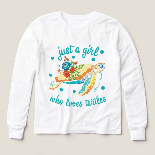 sólo chica ama a las tortugas (Diseño frontal)