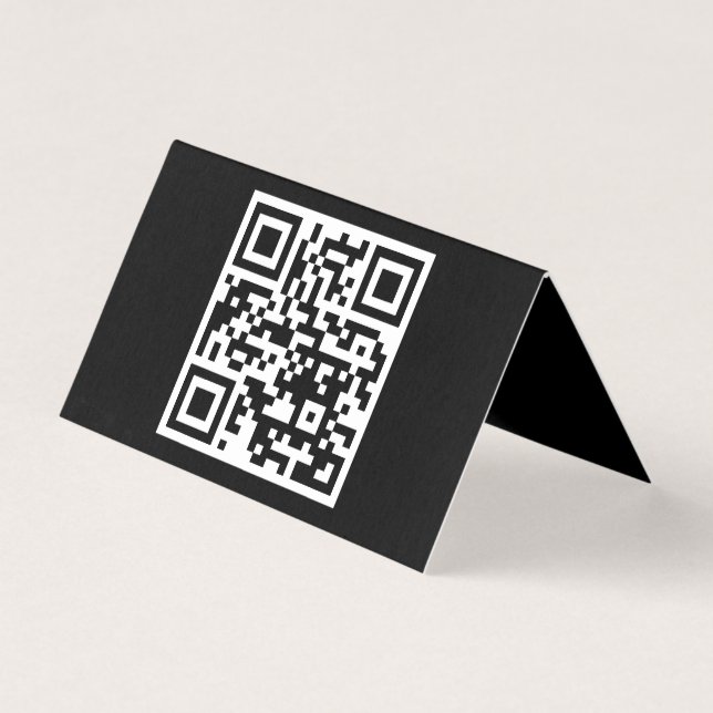 Sólo código QR tarjeta plegada horizontal (Anverso)