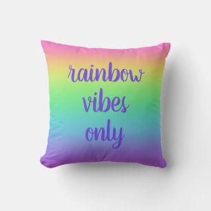 Sólo Cojín decorativo de vibraciones arcoiris