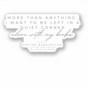 Solo con mis libros, pegatina