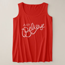 Solo creer lema texto blanco gráfico camiseta