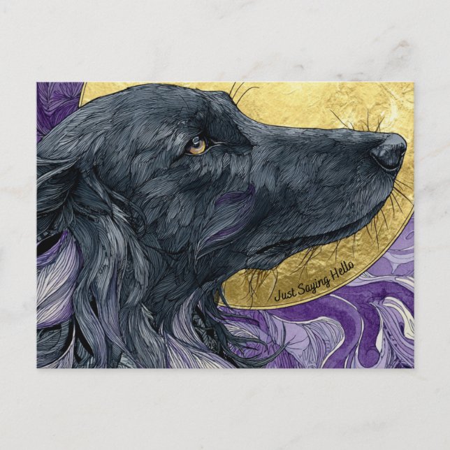 Sólo digo postal de perro de saludo (Anverso)