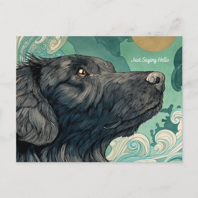 Sólo digo postal de perro de saludo (Anverso)