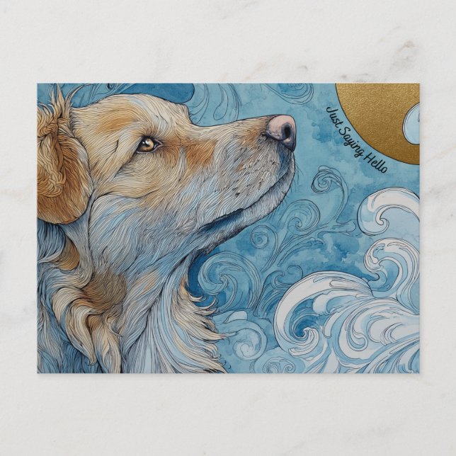 Sólo digo postal de perro de saludo (Anverso)