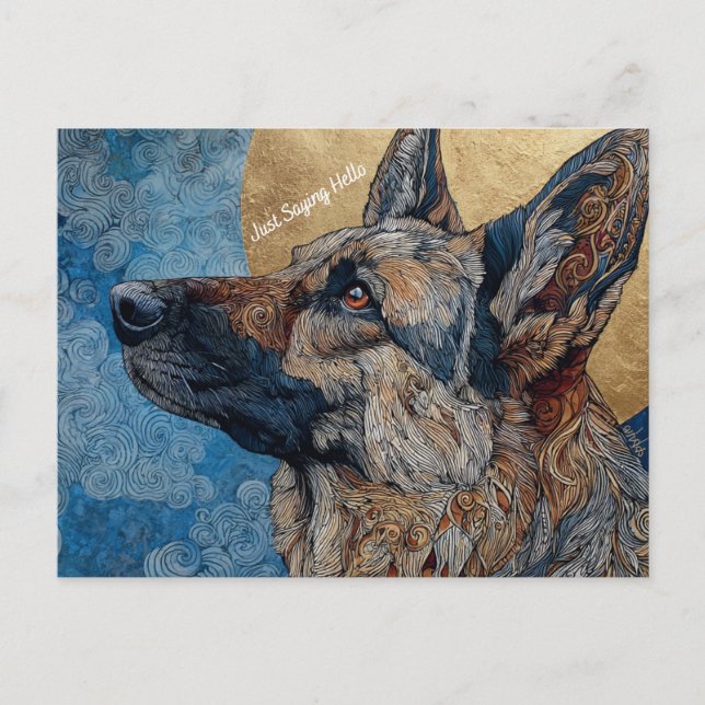 Sólo digo postal de perro de saludo (Anverso)