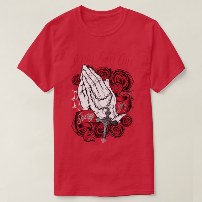 Solo Dios me puede juzgar camiseta roja (Diseño del anverso)