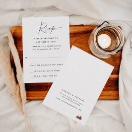 Solo dos invitados adultos | Tarjeta RSVP de bodas