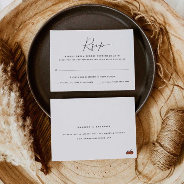 Solo dos invitados adultos | Tarjeta RSVP de bodas (Subido por el creador)