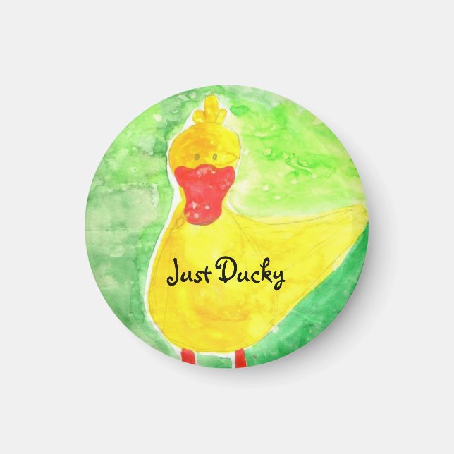 Solo Ducky, imán de pato, regalo brillante y alegr (Frente)