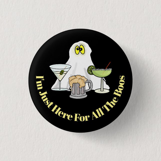 Sólo estoy aquí para todos los boos botón de Hallo (Anverso)