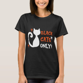 Solo gatos negros camiseta gráfica de Halloween