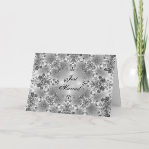 Sólo Invitación casada Floral B/W