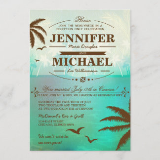 Solo invitaciones a la recepción Tropical Beach We