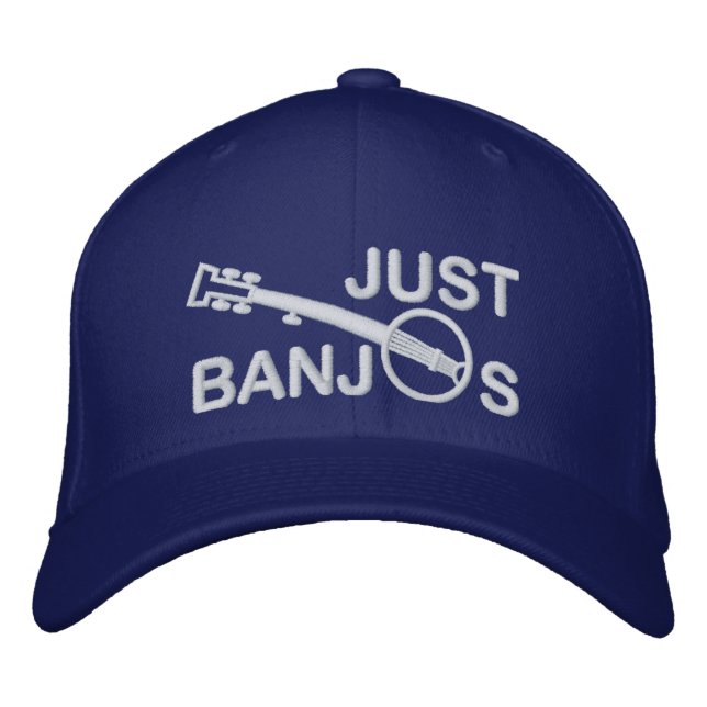 Sólo la gorra de los banjos con bordado blanco (Anverso)