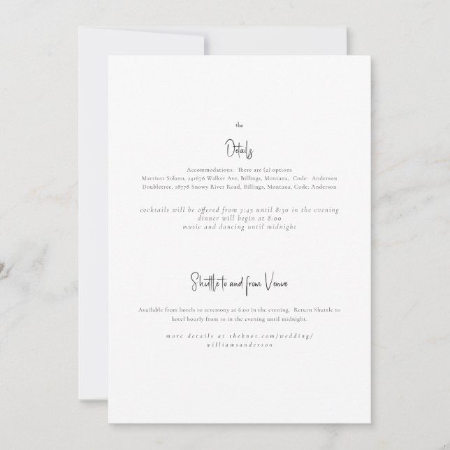 Sólo la invitación detallada de los dos Bodas esta (Anverso)