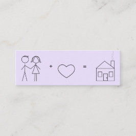 Solo la tarjeta de dirección nueva casada