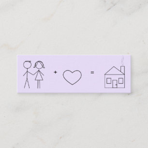 Solo la tarjeta de dirección nueva casada