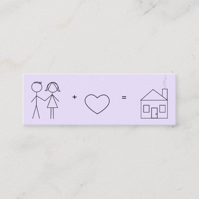 Solo la tarjeta de dirección nueva casada (Anverso)