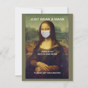 SÓLO LLEVAR UNA TARJETA POSTAL DE MONA LISA MASK