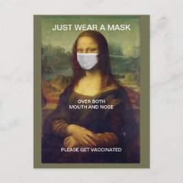 SÓLO LLEVAR UNA TARJETA POSTAL DE MONA LISA MASK