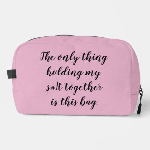 ¡Sólo lo que me mantiene unido es esta bolsa